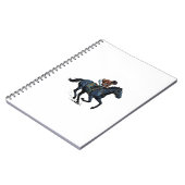 Carnet Conception de vecteur de jockey de course de cheva (Côté gauche)