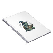 Carnet Conception de vecteur de magicien de tortue mignon (Côté Droit)