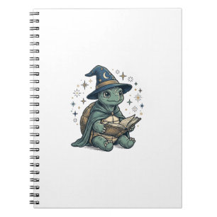 Carnet Conception de vecteur de magicien de tortue mignon