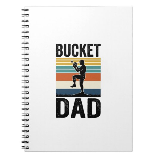 Carnet Conception de vecteur de père de baseball rétro de (Devant)