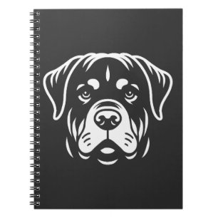 Carnet Conception de visage de Rottweiler minimaliste � A