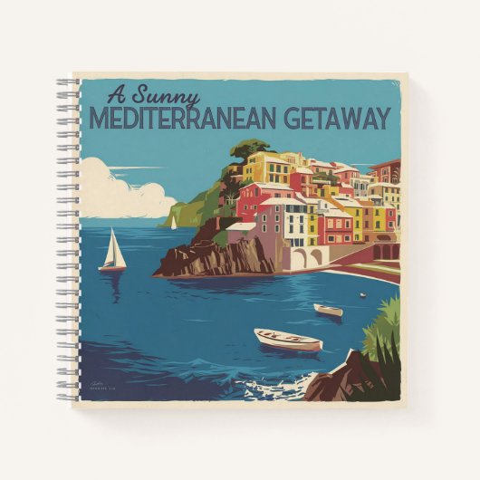 Carnet Conception de voyage vintage Méditerranéenne (Devant)