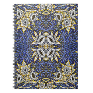 Carnet Conception de William Morris Tulipe Saules Bleu et