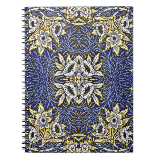 Carnet Conception de William Morris Tulipe Saules Bleu et (Devant)