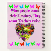 CARNET CONCEPTION D'ENSEIGNANT BÉNÉFICIÉ ET INSPIRANT (Dos)