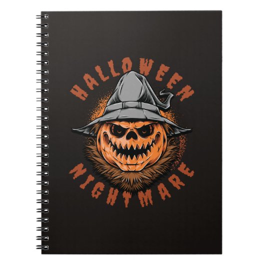 Carnet Conception d'épouvantail de citrouille d'Halloween (Devant)