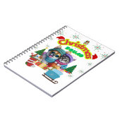Carnet Conception d'équipe de Noël de chien et chat migno (Côté gauche)