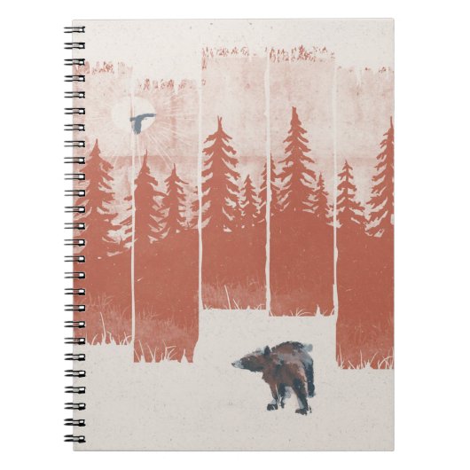 Carnet Conception Des Ours Dans La Faune | Cadeau animal (Devant)