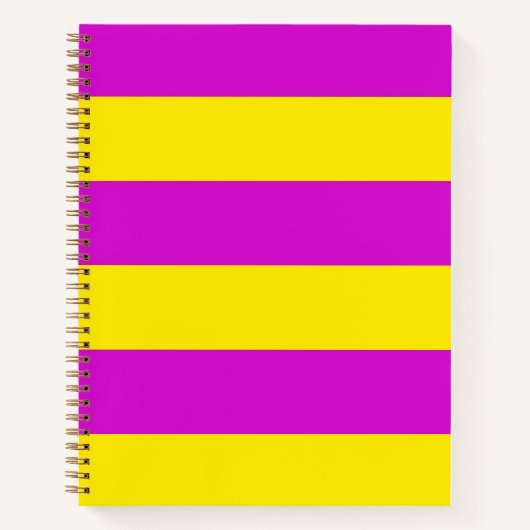 Carnet Conception des rayures pourpre et jaune (Devant)