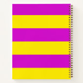 Carnet Conception des rayures pourpre et jaune (Dos)