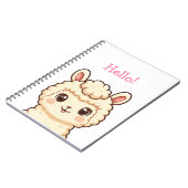 Carnet Conception d'illustration de lama mignon (Côté gauche)