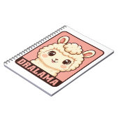 Carnet Conception d'illustration de lama mignon (Côté gauche)