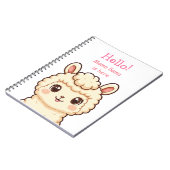 Carnet Conception d'illustration de lama mignon (Côté gauche)