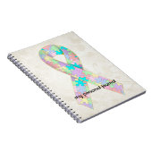 Carnet Conception douce de conscience de ruban d'autisme (Côté Droit)