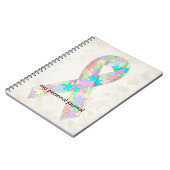 Carnet Conception douce de conscience de ruban d'autisme (Côté gauche)