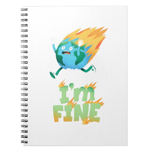 Carnet Conception drôle de changement climatique Terre « (Devant)