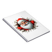 Carnet Conception drôle de Noël avec Père Noël en 3D (Côté Droit)