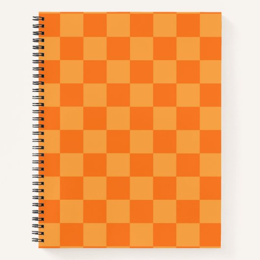 Carnet Conception du vérificateur orange clair et foncé (Devant)