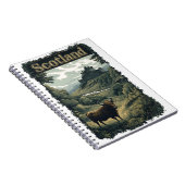 Carnet Conception Écosse : Vache des Highlands, château e (Côté Droit)