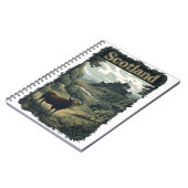 Carnet Conception Écosse : Vache des Highlands, château e (Côté gauche)