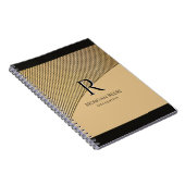 Carnet Conception en or, nom et monogramme, profession (Côté Droit)