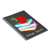Carnet Conception enfantine de ver de bibliothèque mignon (Côté Droit)