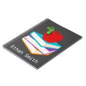 Carnet Conception enfantine de ver de bibliothèque mignon (Côté gauche)