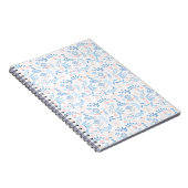 Carnet Conception florale boho impression bloc bleu rose (Côté Droit)