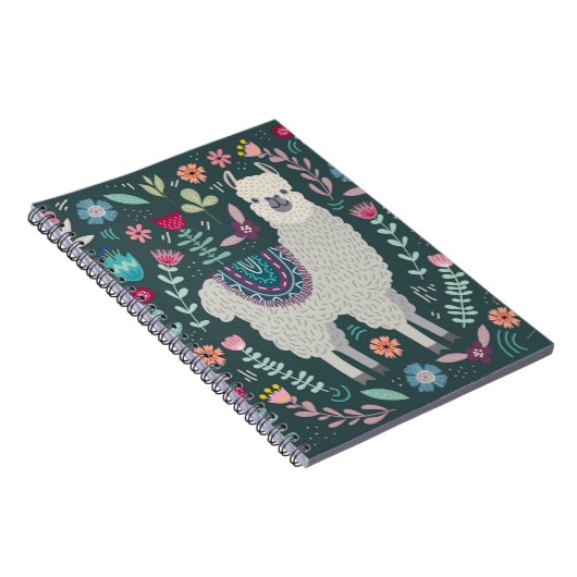 Carnet Conception florale de lama mignon (Côté Droit)