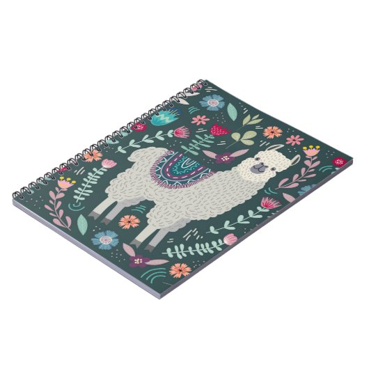 Carnet Conception florale de lama mignon (Côté gauche)