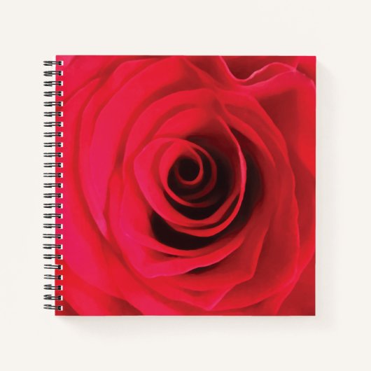 Carnet Conception florale de rose rouge (Devant)