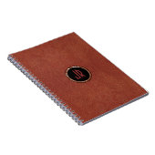 Carnet Conception Florale en daim Brown monogramme (Côté Droit)