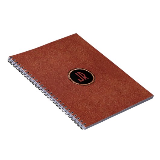 Carnet Conception Florale en daim Brown monogramme (Côté Droit)