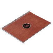 Carnet Conception Florale en daim Brown monogramme (Côté gauche)
