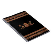 Carnet Conception florale noire et orange de style du (Côté Droit)
