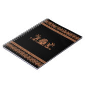 Carnet Conception florale noire et orange de style du (Côté gauche)