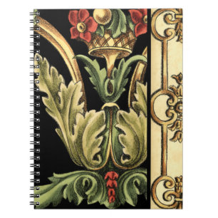 Carnet Conception florale ornementale avec les frontières