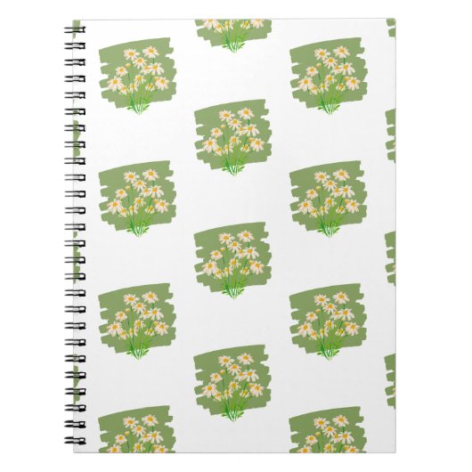 Carnet Conception Florale Rustique sur Fond Vert (Devant)