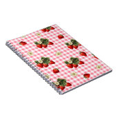 Carnet Conception fraise sur rouge en vichy simple (Côté Droit)