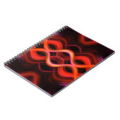 Carnet Conception géométrique des lignes ondulées rouges. (Côté gauche)