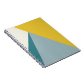 Carnet Conception géométrique moderne jaune et bleu (Côté Droit)