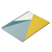 Carnet Conception géométrique moderne jaune et bleu (Côté gauche)