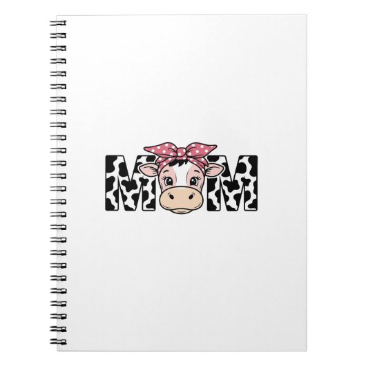Carnet Conception graphique de maman vache mignonne arc_1 (Devant)