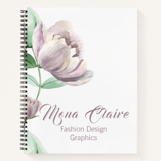 Carnet Conception graphique de mode florale de paon "Grap (Devant)