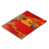 Carnet Conception Graphique Sans Couture - rouge orange I (Côté gauche)
