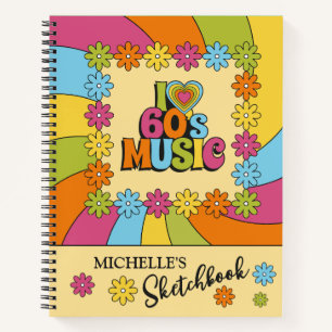 Carnet Conception inspirée de la musique colorée rétro de