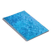 Carnet Conception métallique diamant turquoise (Côté Droit)