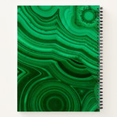 Carnet Conception minérale verte avec nom et monogramme s (Dos)