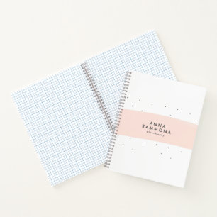 Carnet Conception minimaliste à coups de pinceau rose et