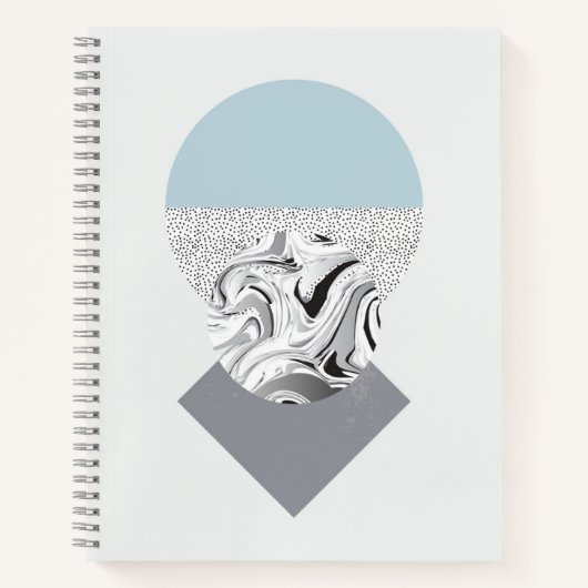 Carnet Conception minimaliste des ondes et des points (Devant)